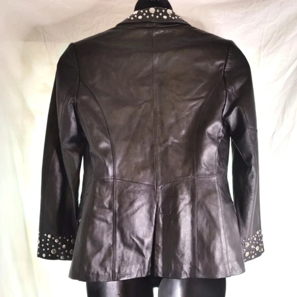 Pamela McCoy Studded Leather Jacket EUC ❤️ - Picture 8 of 16